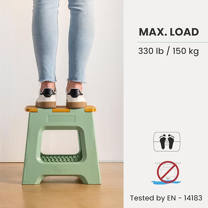 Vigar Compact Step Stool Foldable, 12-1/2-inch Step Stools - Image 5