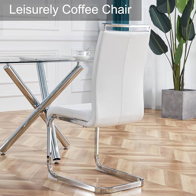 Dining Chairs Set, Kitchen Modern Metal Chairs - Image 8
