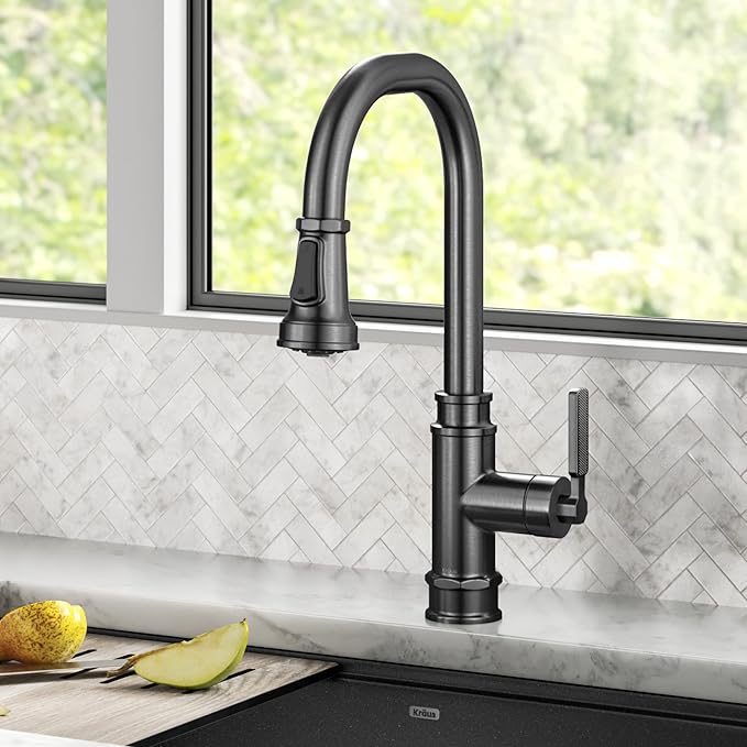 KRAUS Allyn Transitional Industrial Pull-Down Single Handle Kitchen Faucet in - Image 2