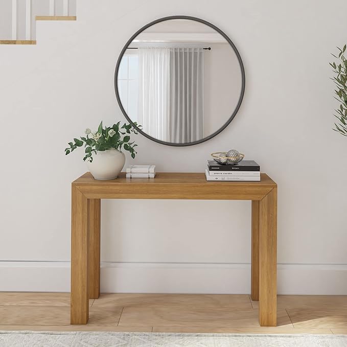 Plank+Beam Modern Solid Wood Console Table, 46.25 Inch, Sofa Table, Narrow - Image 3