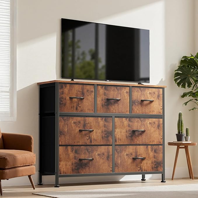 DUMOS Dresser for Bedroom with 7 Drawers, Storage Organizer Units Furniture - Image 9