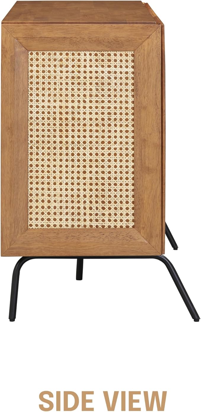 NTC MOSSIC Sideboard with 2 Doors and 3 Drawers, Buffet Cabinet with Natural - Image 9