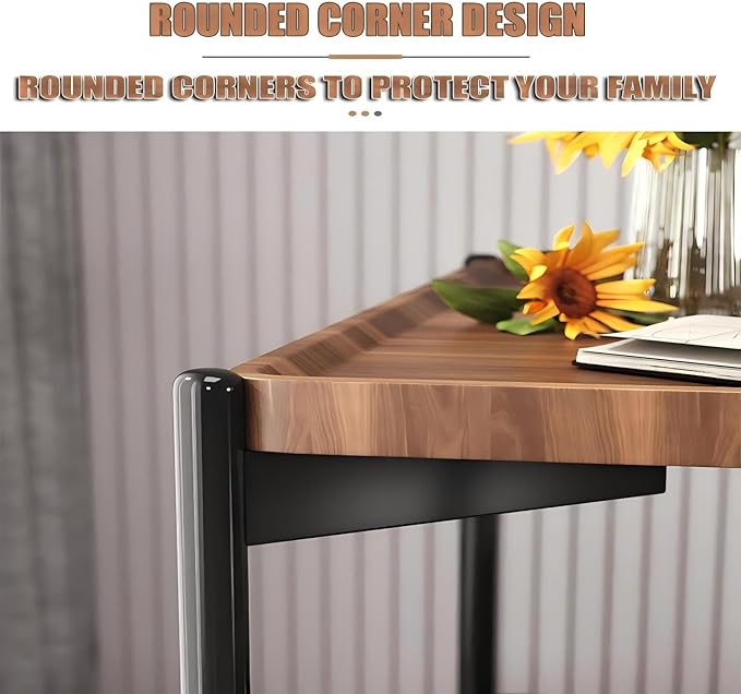Solid Wood Nightstand with 2-Tier Storage Shelf - Image 6