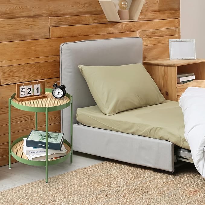 TeoKJ All Metal Side Table, 2 Tier Anti Rust End Table - Image 7