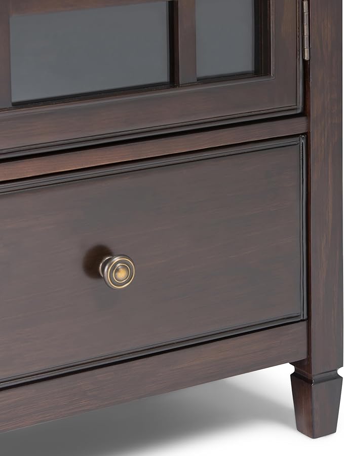 SIMPLIHOME Connaught SOLID WOOD 46 Inch Wide Traditional Tall Storage Cabinet - Image 12