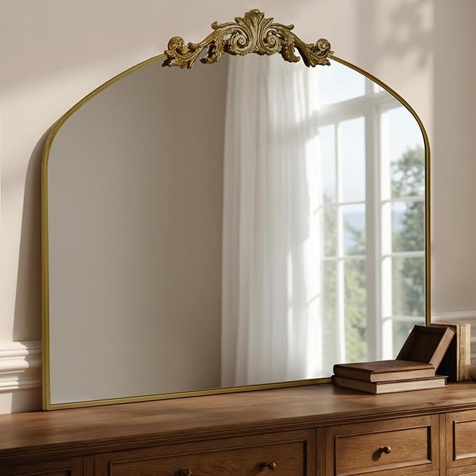 MISSDAY Vintage Retro Bronze Baroque Mirror - Image 9