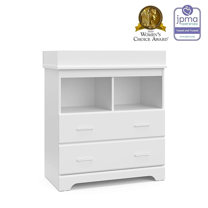 Storkcraft Brookside 2 Drawer Changing Table Dresser – GREENGUARD Gold Certified - Image 6