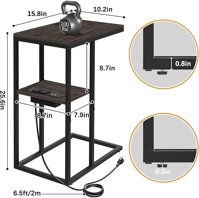 Yoobure C Shaped End Table - Image 3