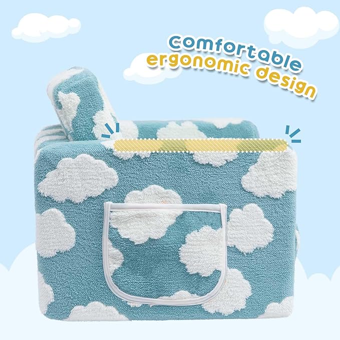 ALIMORDEN Kids 2-in-1 Flip Out Ultra-Soft Snuggle Foam Filled Chair - Image 7