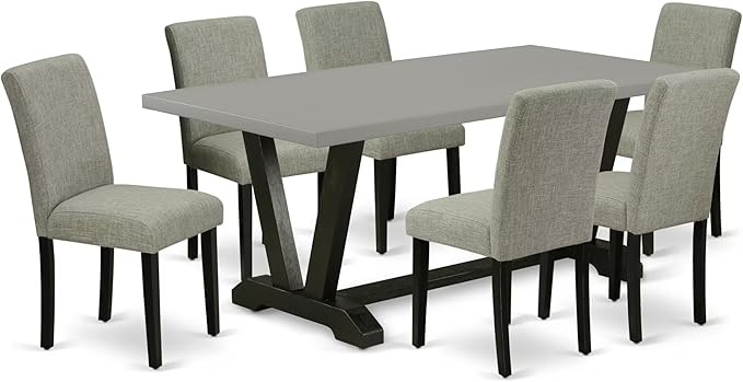 East West Furniture V697AB106-7 7 Piece Dinette Set Consist of a Rectangle by EastWestFurniture