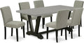 East West Furniture V697AB106-7 7 Piece Dinette Set Consist of a Rectangle by EastWestFurniture