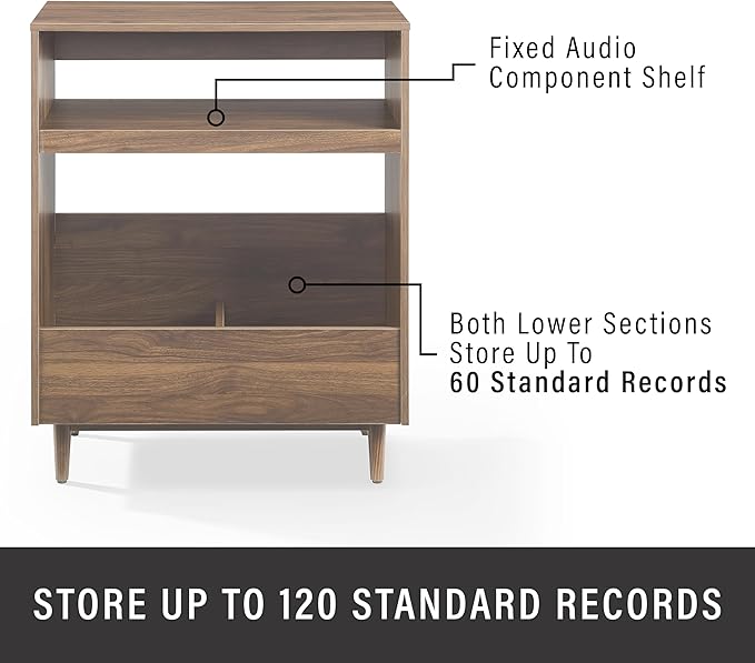 Crosley Furniture Liam 3-Piece Turntable Record Player Stand And Vinyl Storage - Image 6