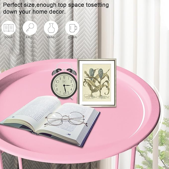 Garden 4 you End Table Set of 2, Outdoor Side Table, Small Patio Table Metal - Image 8