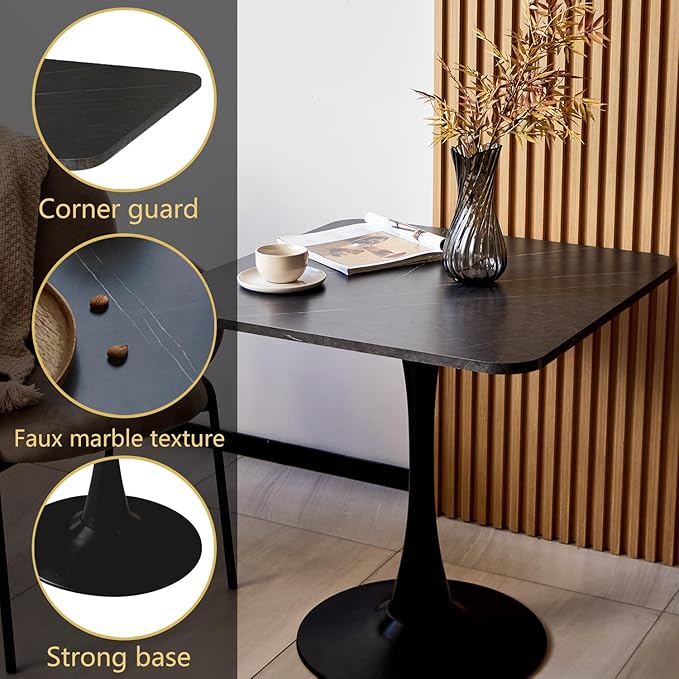 Square Modern Dinning Table 30 inches - Image 4