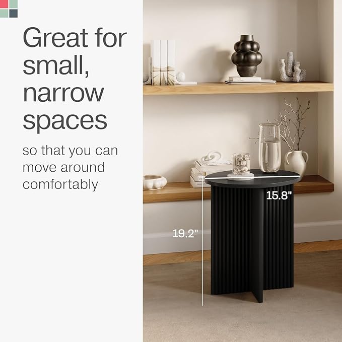 Fluted Round Side Table - Image 5