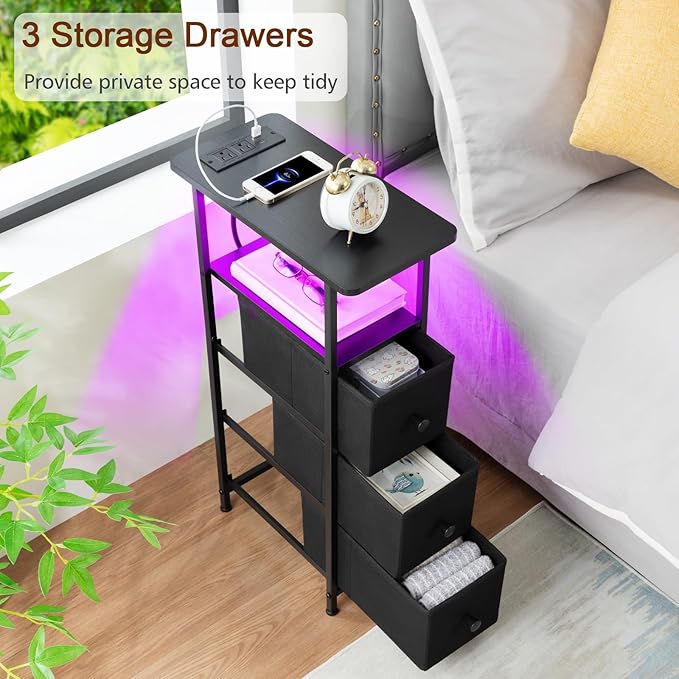 Narrow End Tables Living Room Set of 2 - Image 8