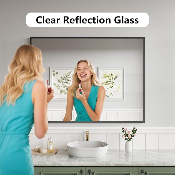 Koonmi Bathroom Mirror 36x48 Bathroom Wall-Mounted Mirrors, Modern Vanity Mirror - Image 6
