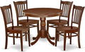 East West Furniture ANGR5-MAH-W 5 Piece Dining Room Table Set Includes a Round by EastWestFurniture