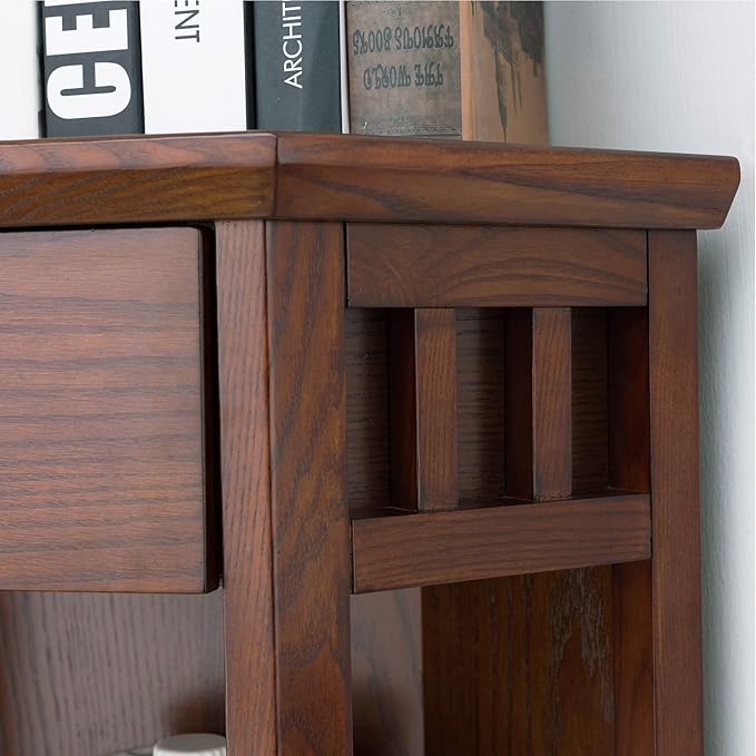 Leick Home 82263 Mission Mantel Height Corner Bookcase - Image 11