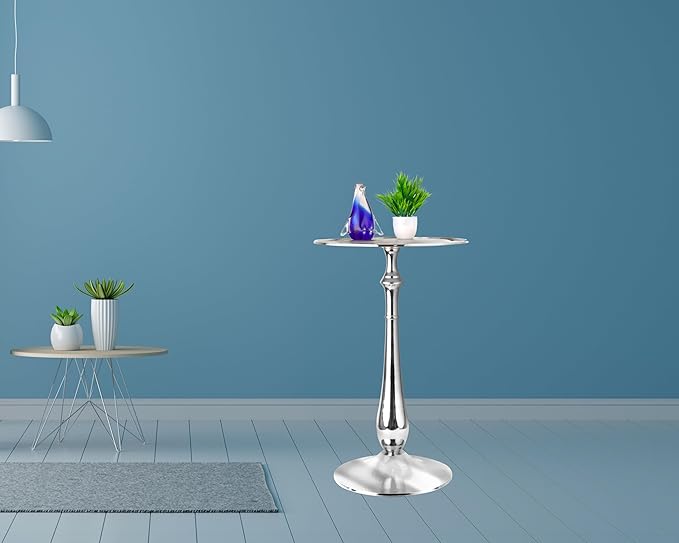 CLEENTABLE Farmhouse Pedestal Round End Table - Image 5