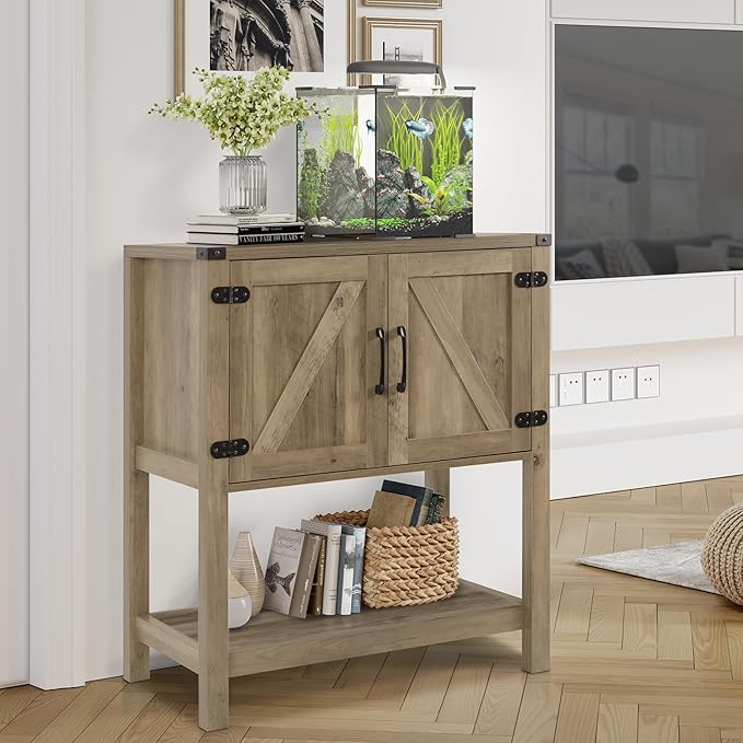 Sofa Table Console Table, Coffee Bar Cabinet, 31.5 L x 13.8 D x 34.65 H - Image 3