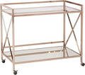 SEI Furniture Maxton Metallic Open Shelf Bar Cart by SEIFurniture