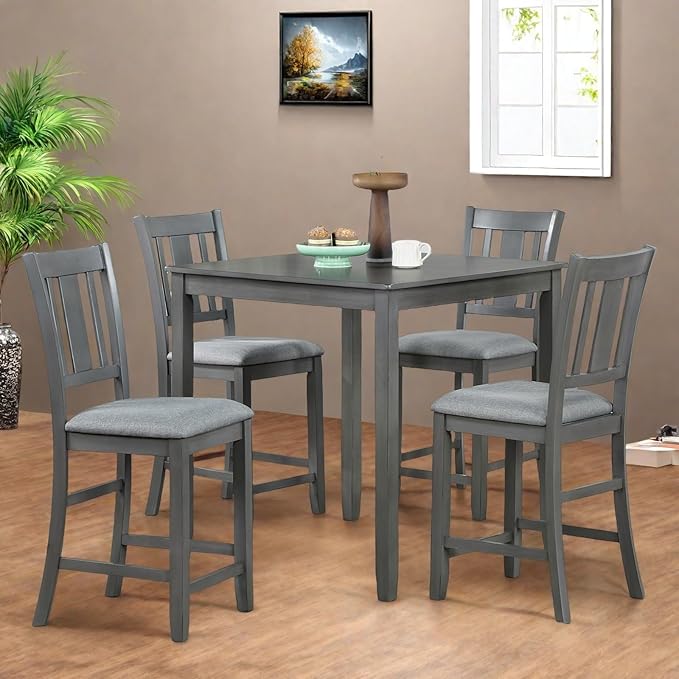Dining Table Set for 4, Modern 5 Piece Dining Room Table Set by Outdoorchairs