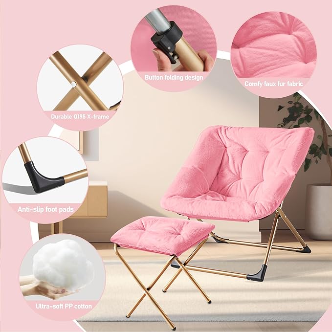 Comfy Oversized Saucer Chair - Image 5