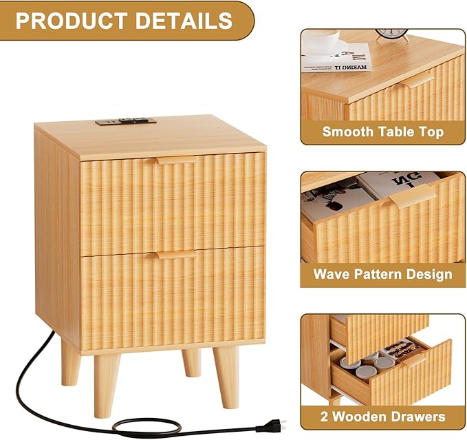 Urban Deco Fluted Nightstand - Image 3