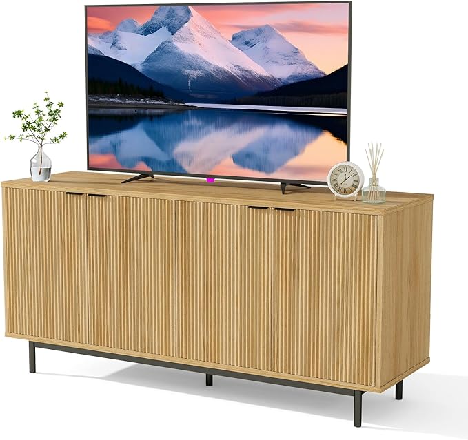 Vipbear Modern TV Stand for 65 Inch TV, Entertainment Center - Image 9