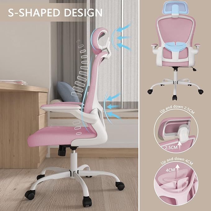 Office Chair, High Back Ergonomic Desk Chair, Breathable Mesh Desk Chair - Image 3
