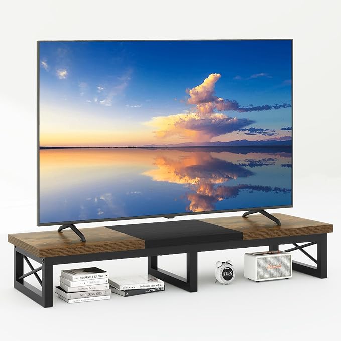 IBUYKE 45" Large TV Riser for 32-60 inch TV, Tabletop Short TV Stand by IBUYKE