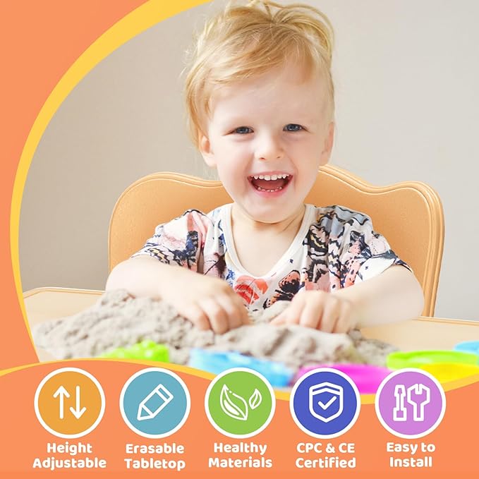 FUNLIO Kids Table and 4 Chairs Set - Image 2