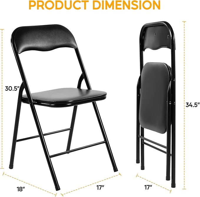 HealSmart 2 Pcs Folding Chairs - Image 3