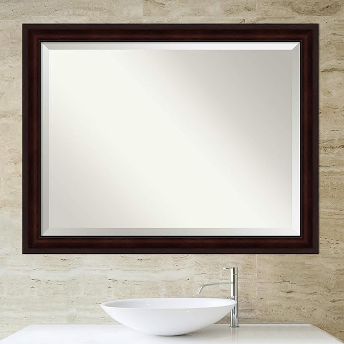 Amanti Art Brown Bathroom Mirror - Image 6