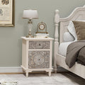 COSIEST 2 Drawers Accent Dresser, Vintage Small Accent Chest by COSIEST