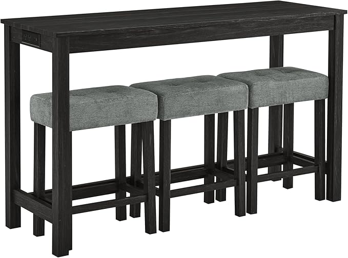 Ball & Cast 4 Piece Kitchen Dining Room Table and Chairs Set, Farmhouse Wooden - Image 6