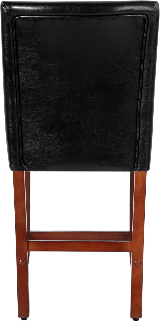 Homepop Home Decor | Classic Counter Height Bar Stools | Faux Leather 24 Inch - Image 8