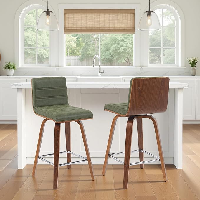 Vienna Modern Counter Height Swivel Bar Stool by ArmenLiving