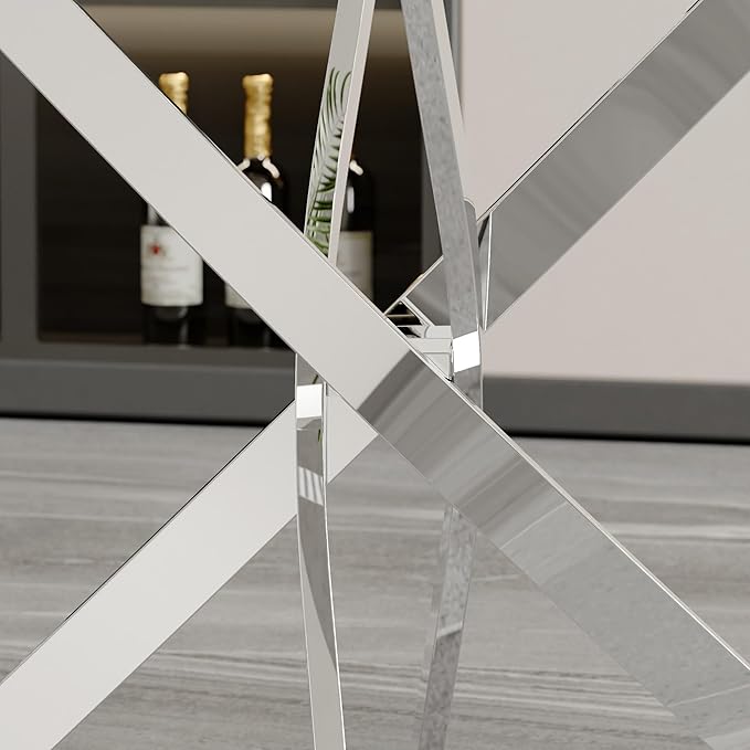 Glass Dining Table Modern Kitchen Table - Image 6