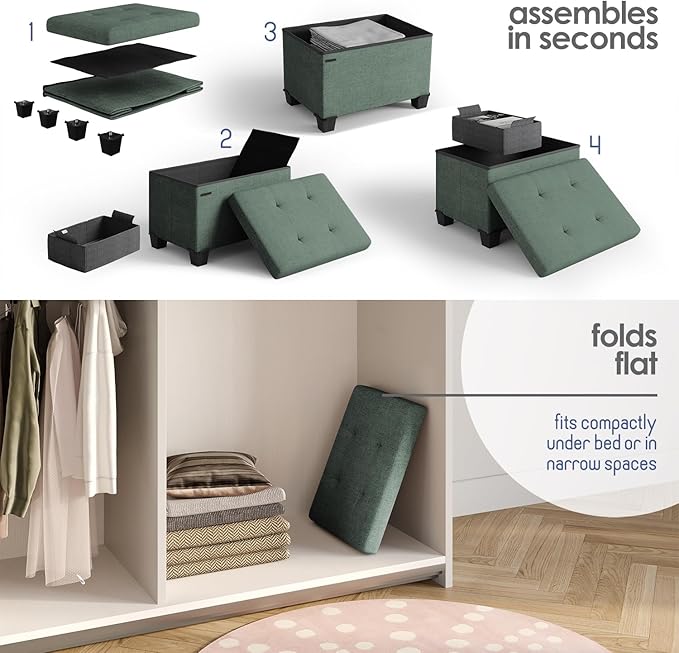 STORAGEBUD Storage Ottoman Cube - Image 9
