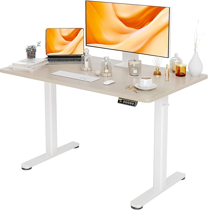 Claiks Electric Standing Desk, Adjustable Height Stand up Desk, 48x24 Inches by CLAIKS