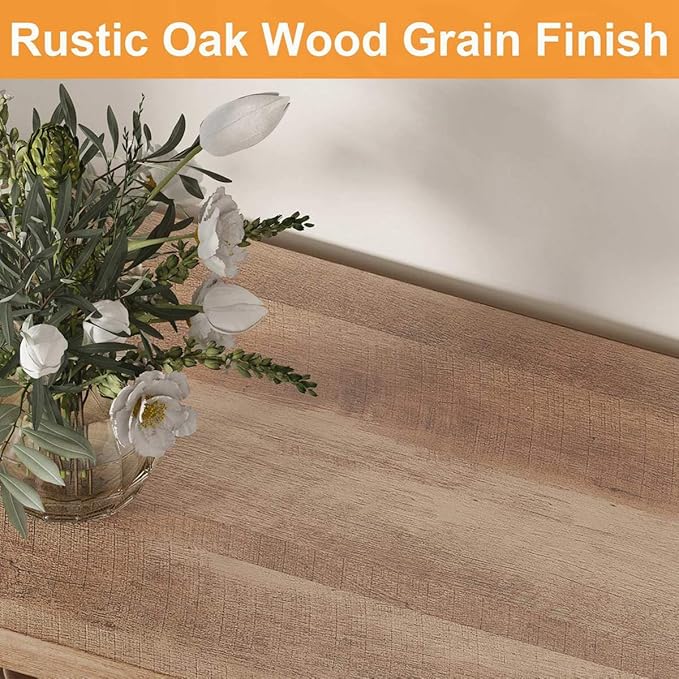 FATORRI Rustic Tall Bookshelf - Image 3