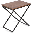 Kate and Laurel Laraway Modern Side Table, Rustic Brown and Black, Metal by KateandLaurel