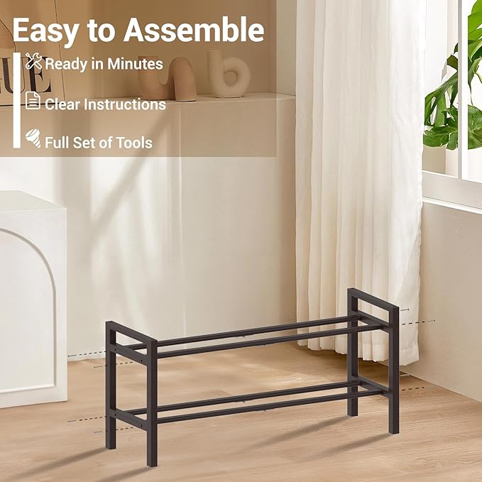 Haddockway Bamboo Shoe Rack for Closet, Free Standing Shoe Organizer - Image 4