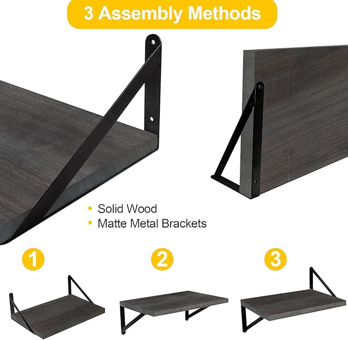 SAUMONIERES Floating Shelves Wall Bookshelf - Image 4