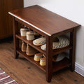 XKZG Storage Bench Wooden Shoe Rack Bench Rustic Solid Wood Entryway Bench by XKZG