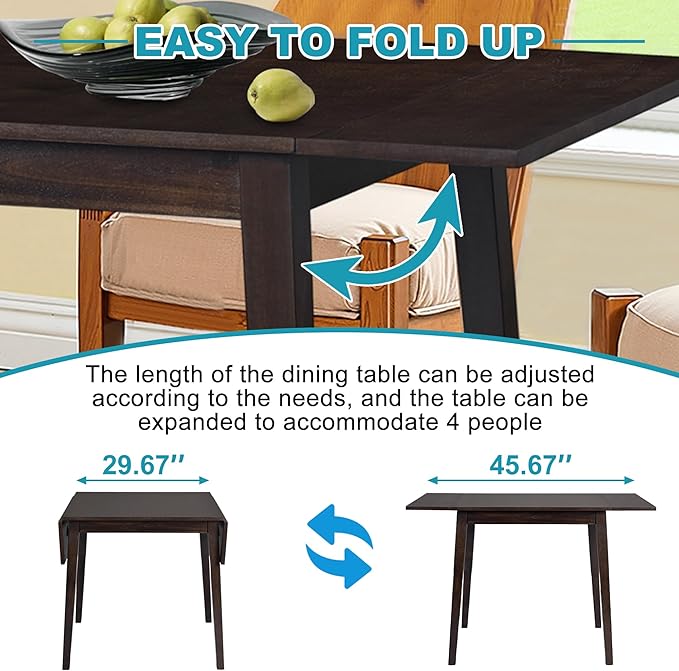 29"- 45" Extendable Dining Table - Image 4