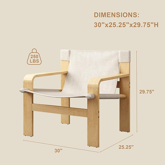 Ball & Cast Accent Chair Wide Armrest Mid-Century Lounge Living Room Chairs - Image 2