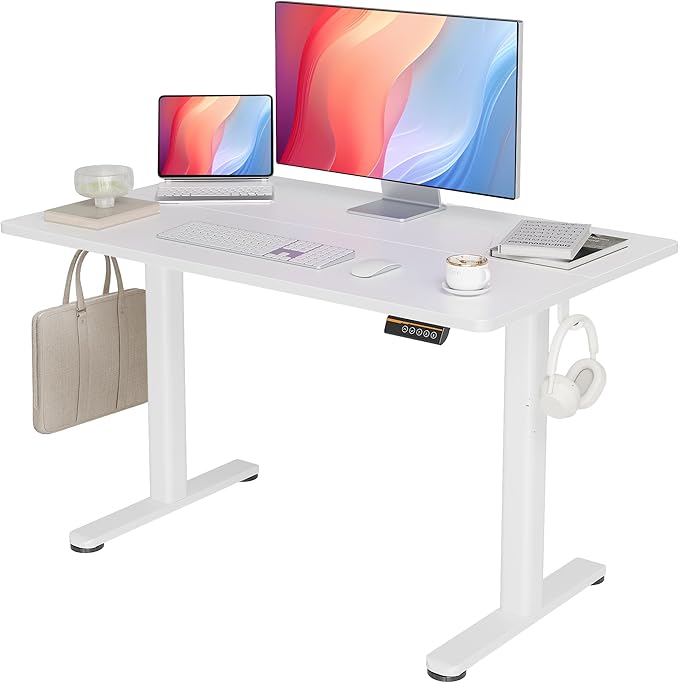 Seang Standing Desk with Adjustable Height, 48x24 Inch Electric Stand Up Desk by Unknown